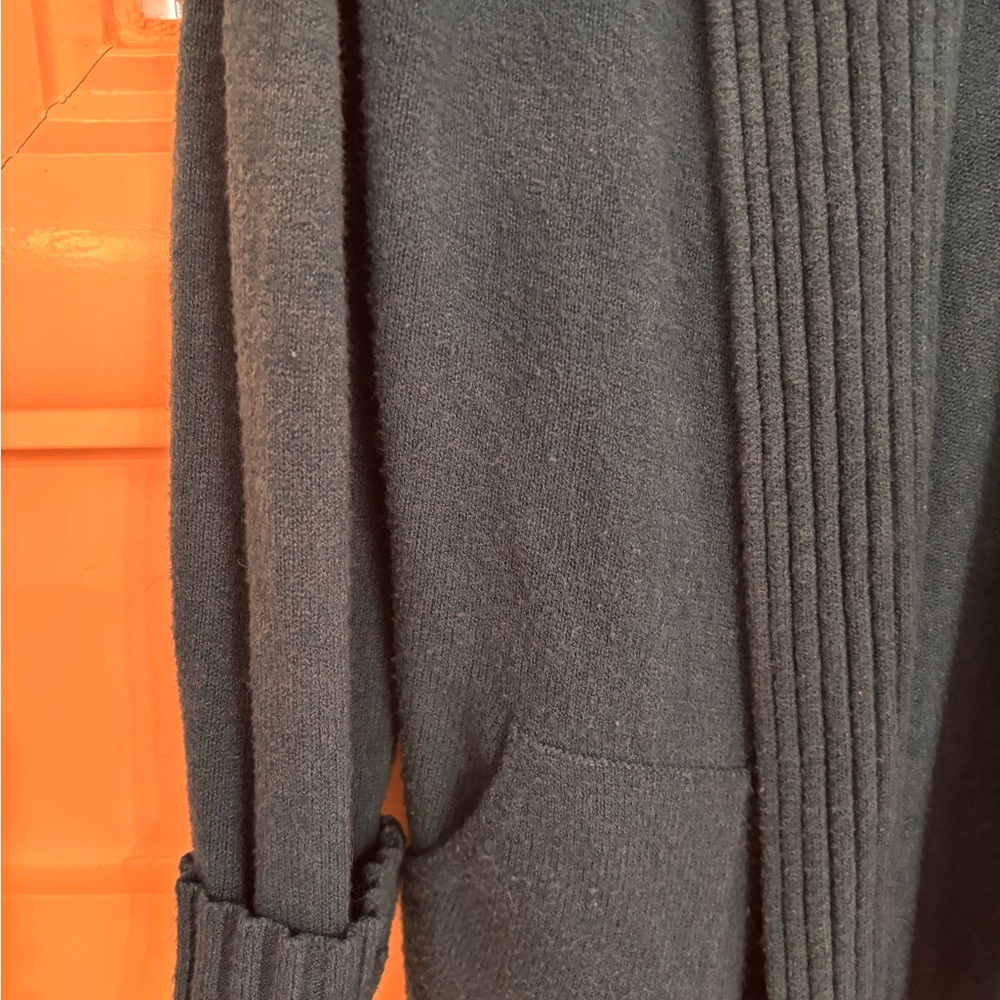 Cyrus Teal Ribbed Cardigan Sweater - Picture 8 of 8